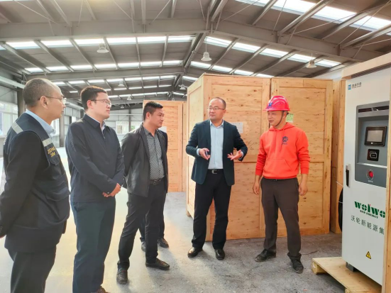 大安區(qū)副區(qū)長(zhǎng)、區(qū)公安分局局長(zhǎng)馬德平一行到我司走訪調(diào)研項(xiàng)目建設(shè)推進(jìn)情況